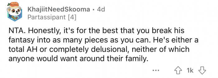 Here's how the Reddit community reacted to the user's post: