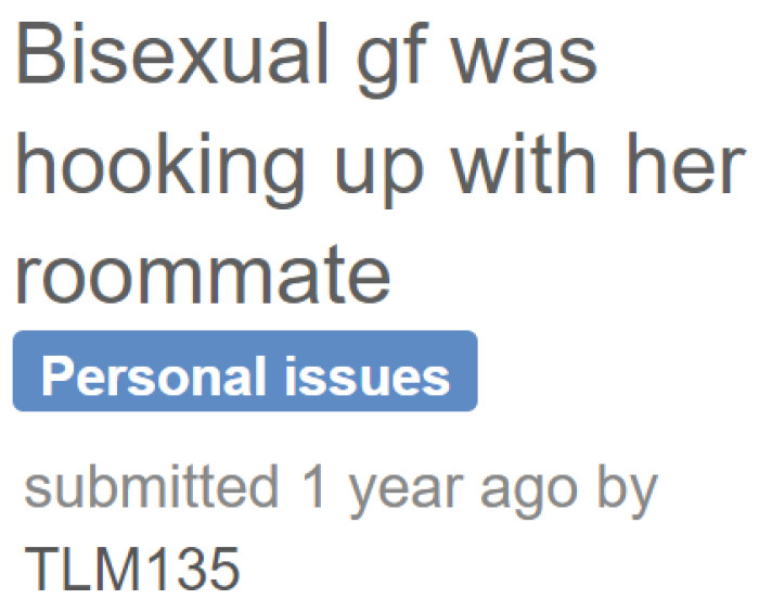 The OP is looking for advice on how to handle his anxiety over his girlfriend previously hooking up with her roommate.