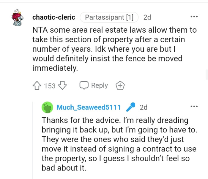 This Redditor Would Insist That the Fence Be Removed Immediately
