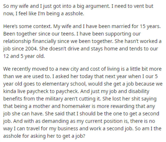 OP's post was pretty short and to the point because it gave us their whole debate in a few short paragraphs.