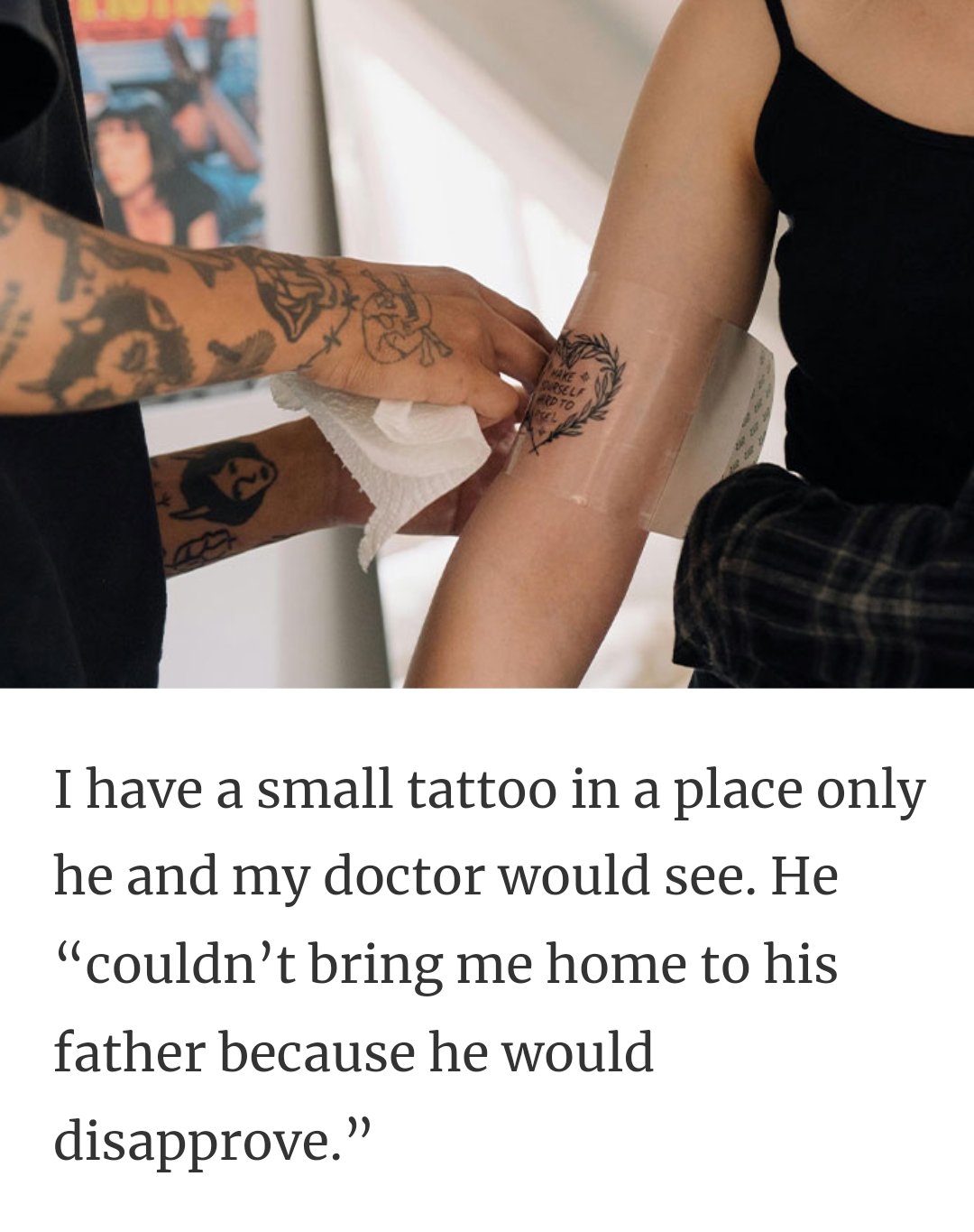 20. Not approving the tattoo