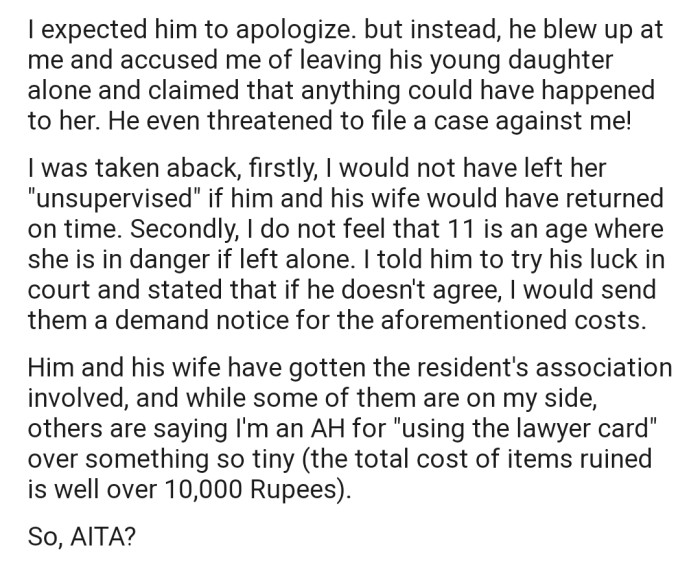 Rhea's Parents Refused, Prompting OP to Threaten Them with a 