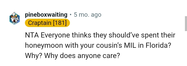 We've gathered some of the most upvoted comments from other Redditors for you to read through below