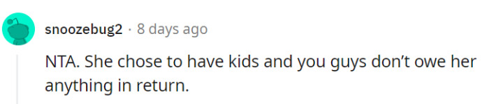 Parenting isn't a subscription service with automatic payments from your children.