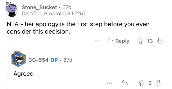 Apologizing is the least she could do.