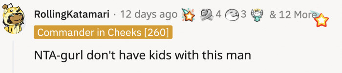 The majority of the votes don't consider OP as TA