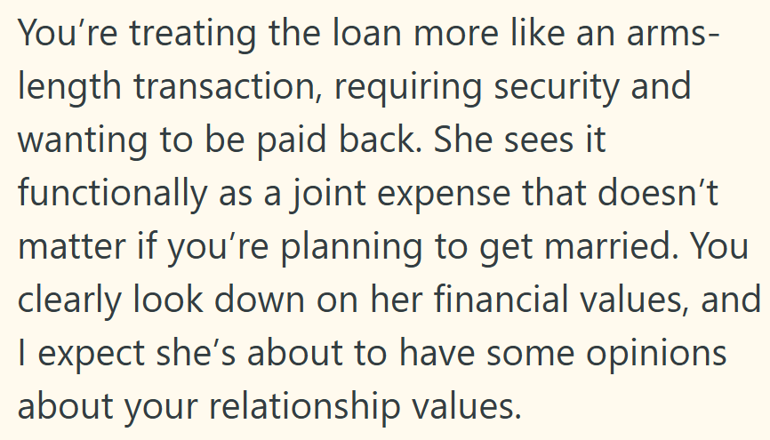 One sees a contract, the other sees commitment — and neither’s thrilled about the fine print.