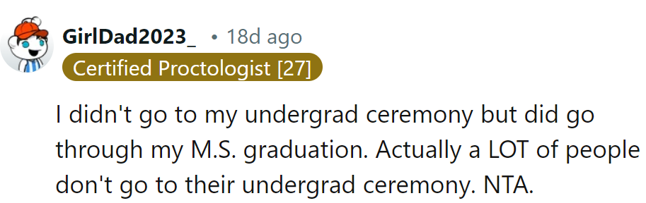 Lots do the same. NTA.