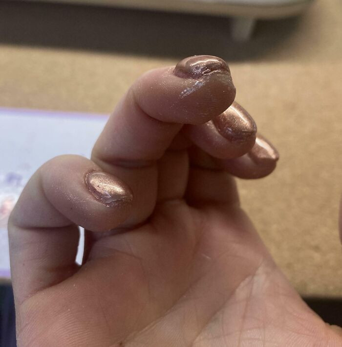 "Literally Cried In The Salon. I’m Usually Easygoing About My Nails, But This Set Was So Bad I Had Them Remove It And I Left"