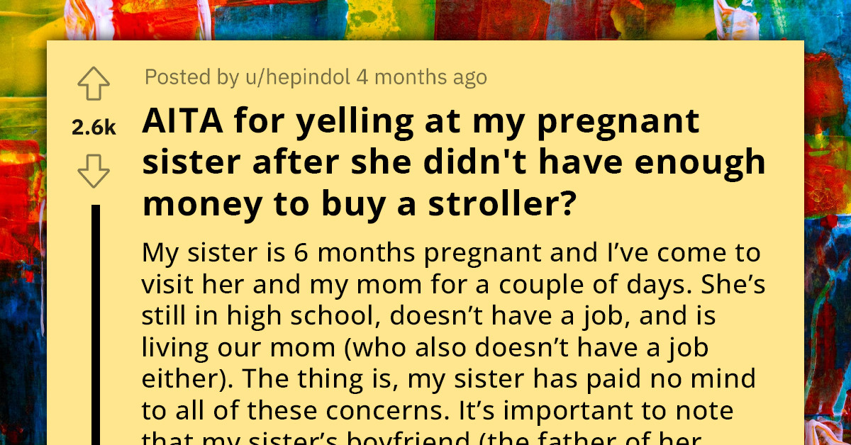 Redditor Wonders If They Were Wrong To Yell At Pregnant Sister For Being Unable To Afford A Baby Stroller