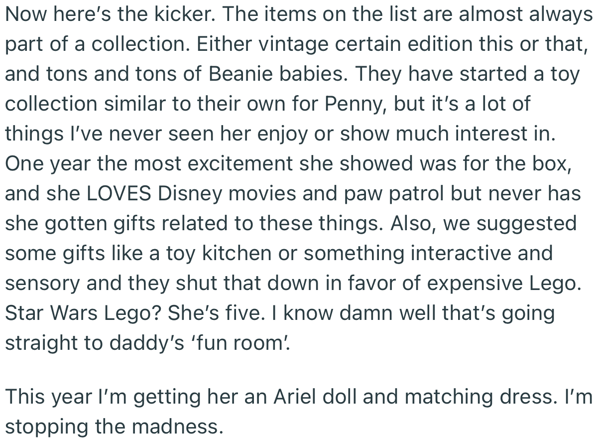 OP Is Fed Up and Won't Be Bowing to Any Pressure This Year