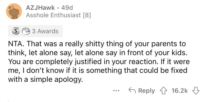 You're not supposed to say such things in front of children.