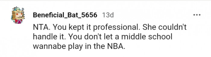 She could not handle it