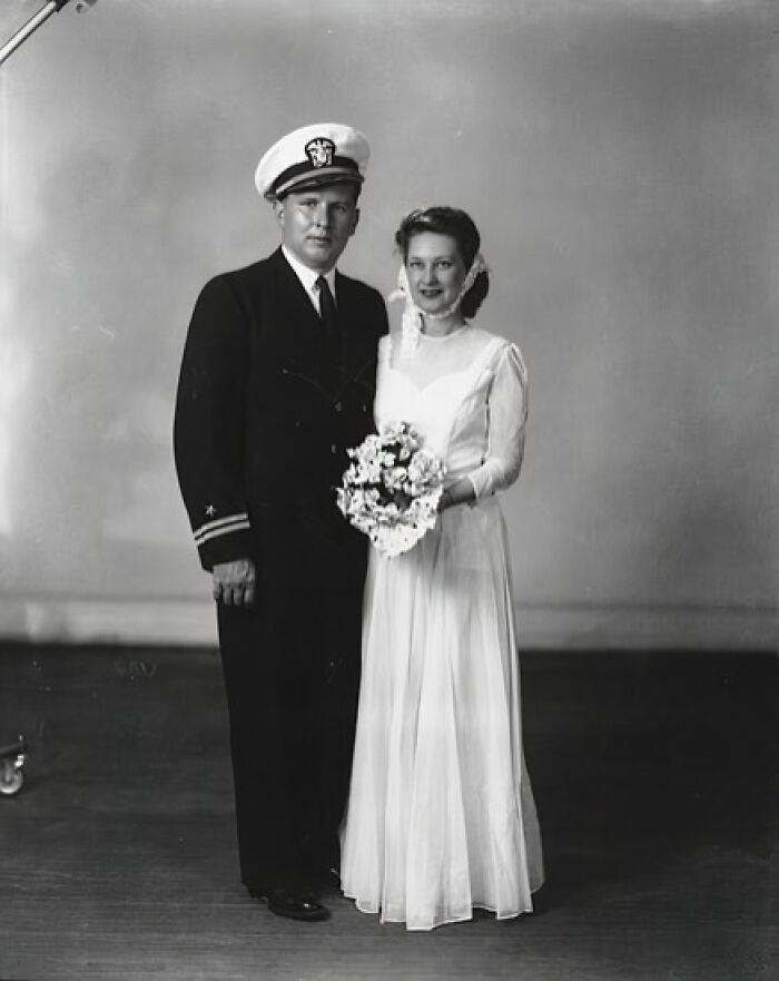 "Lt. & Mrs. Sartor - 1944"