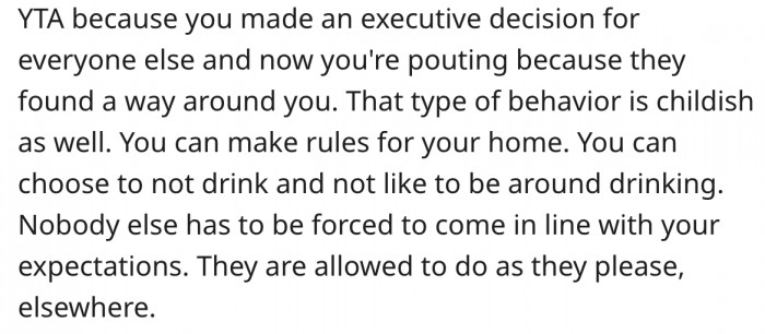 4. Her husband's family is not obligated to follow her rules.