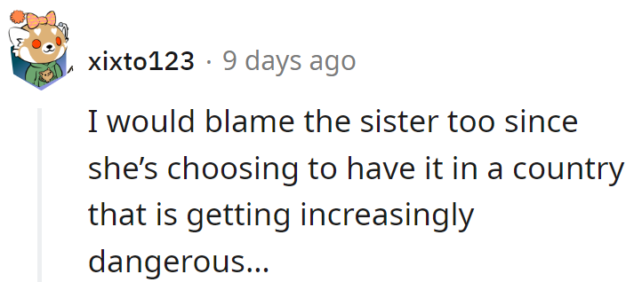 Blaming the sister for picking a dicey destination? That's a wedding waltz on thin ice!