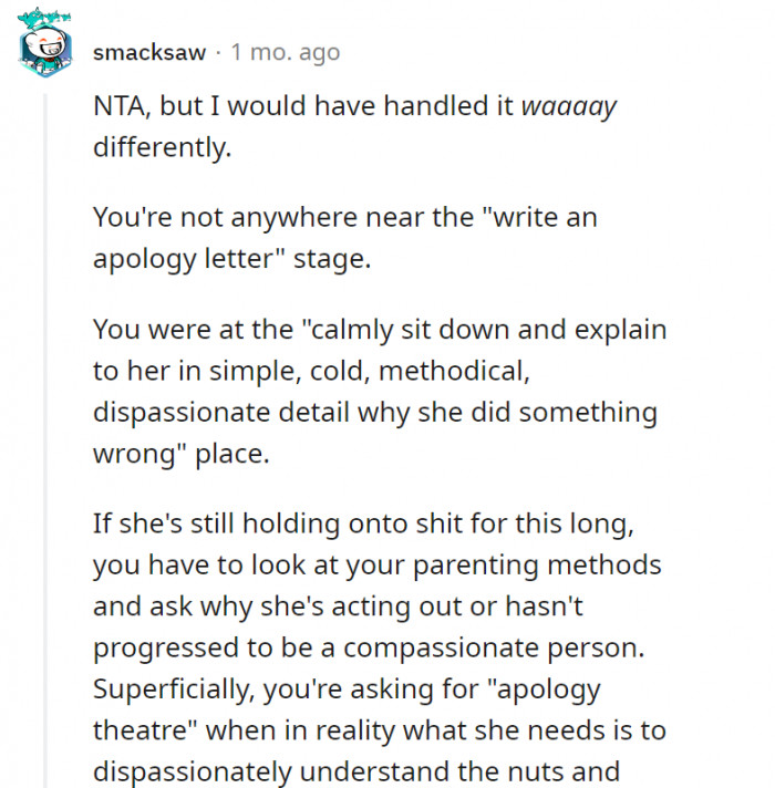 Not the asshole, but this Redditor would have used a different approach than OP.