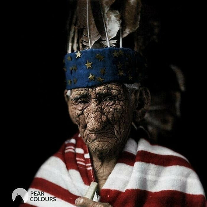 36. Chief John Smith A.k.a. White Wolf, Reportedly The Oldest Native American To Ever Live (137-Years-Old), Photographed In C. 1920.