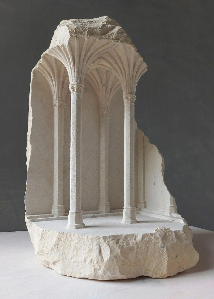 “Ambulatory V” stone masterpiece, “Four Classical Studies: Ionic” architectural elements.