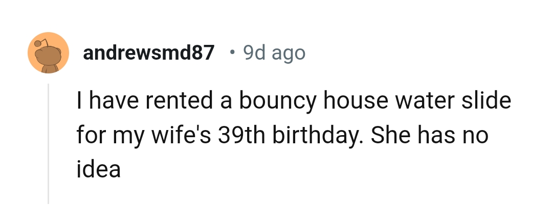 4. A bouncy house water slide