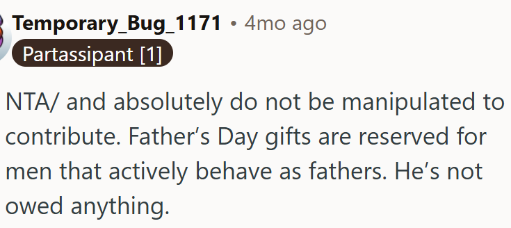 He’s not in a position to expect anything.