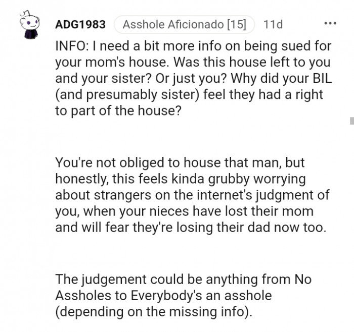 Was this house left to you and your sister?