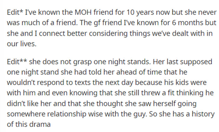 She added two edits after reading some of the comments left on her post because people definitely had a lot to say.