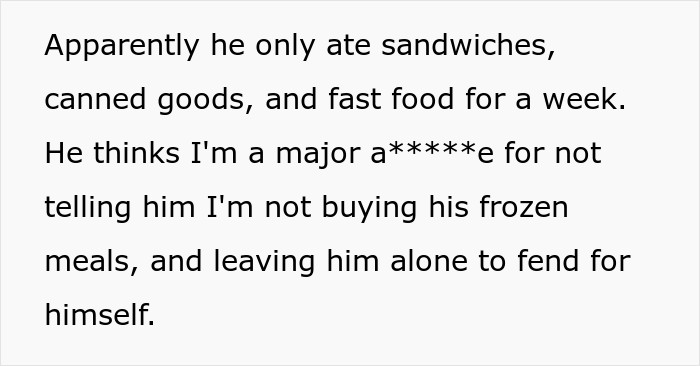 These were all the meals he could manage to eat.