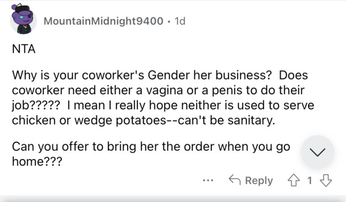 None of her business.