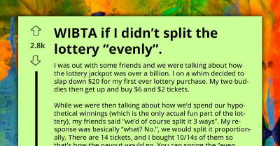 Redditor Refuses To Split Lottery Winnings Equally After Buying Majority Of Tickets, Sparks Heated Debate On Fairness And ‘Team Spirit’