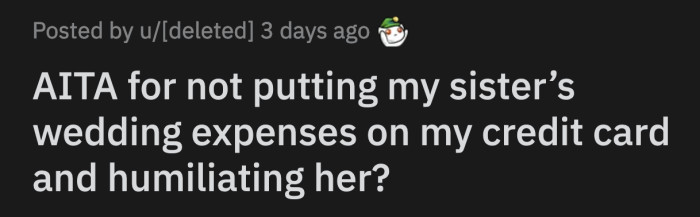 Their mom said she'll cover $600 of the bill and volunteered OP to shoulder the remaining $1,100