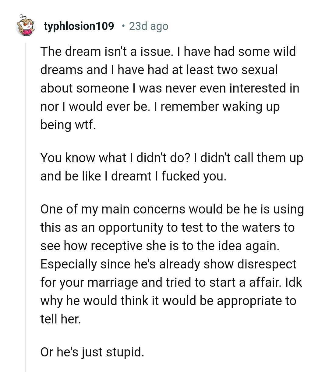 He Already Showed Disrespect for the Marriage, and That Is Not Good