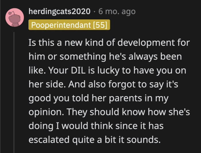 Has her son always been this way?