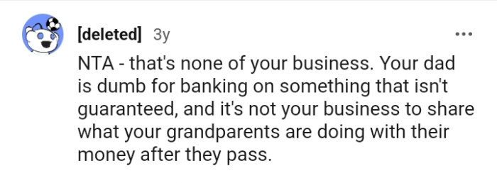 It is not your business to share