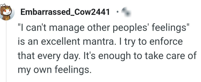 Take care of your own feelings