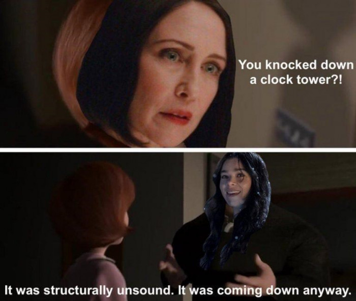 24. Yeah, it was coming down anyway; she just sped up the process.