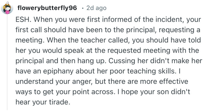 “I understand your anger, but there are more effective ways to get your point across.”