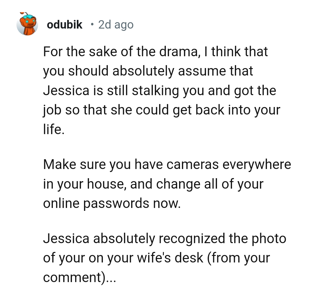 The OP should make sure she has a camera on everyone