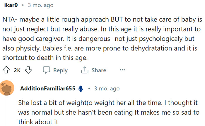 OP revealed some disturbing information: