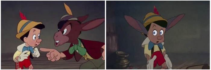 20. The bad guys in Pinocchio were not fortunate, as they were all transformed into donkeys and sold as slave labor on Pleasure Island.
