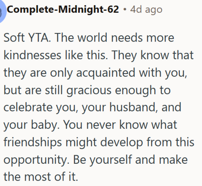 Dismissing kindness from acquaintances makes you the problem here