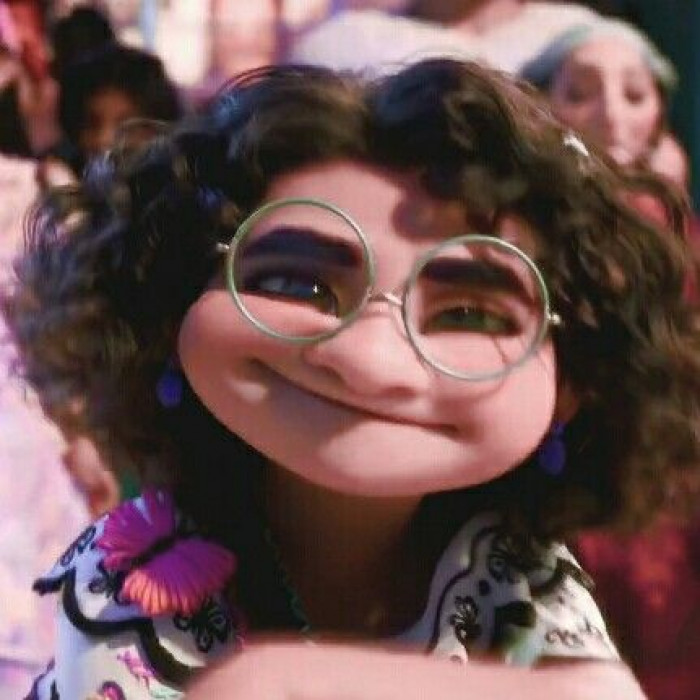 7. Why isn't she smiling openly? No teeth, I guess...