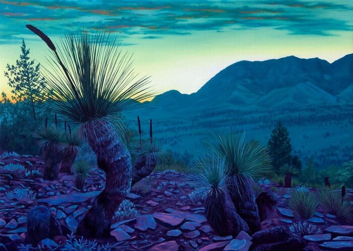 Surreal vaporwave scene titled Lost, dreamlike landscape with soft haze and neon light
