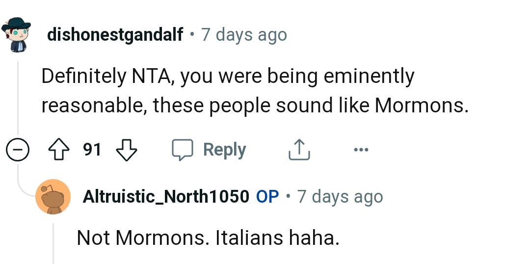 The OP Is Being Reasonable