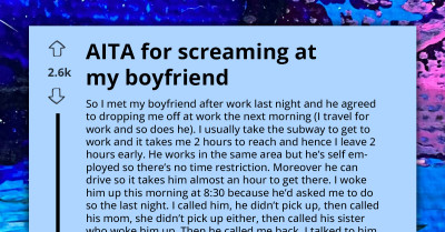 Moment Lady Screams At Her "Oversleeping" Boyfriend For Making Her Late For Work