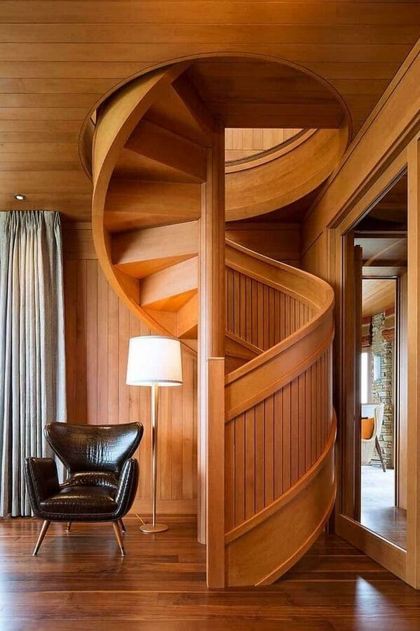 41. “Hardwood Spiral Staircase”