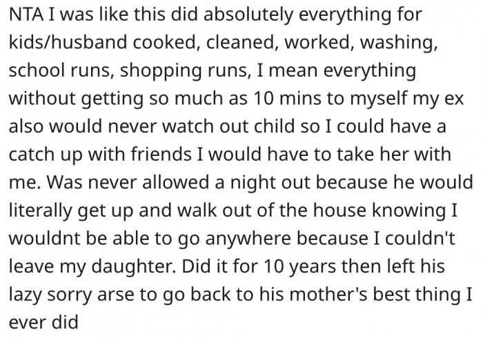 18. Getting divorced is the best thing in this situation.