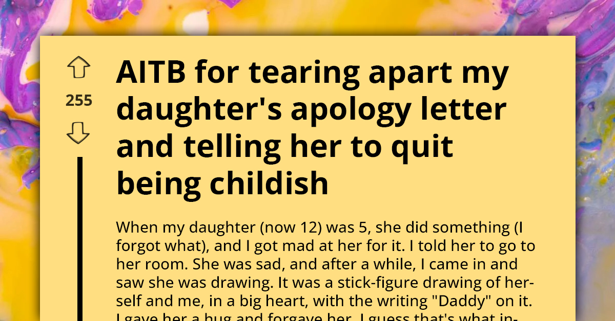Father Pushes Teen Daughter to Act Responsibly Instead of Writing Apologies, Mother Calls for Patience and Maturity