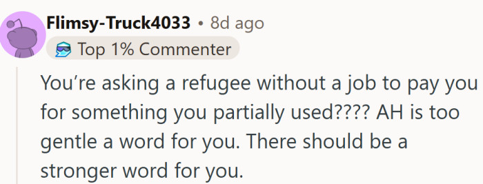 The imbalance hit hard for many—asking someone struggling to rebuild their life to chip in felt cruel.