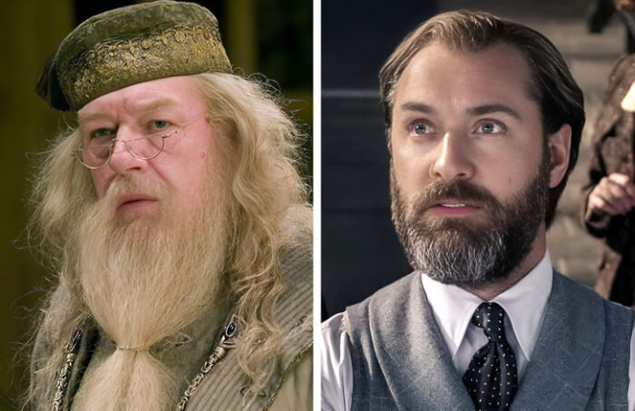 8. Michael Gambon and Jude Law as Albus Dumbledore